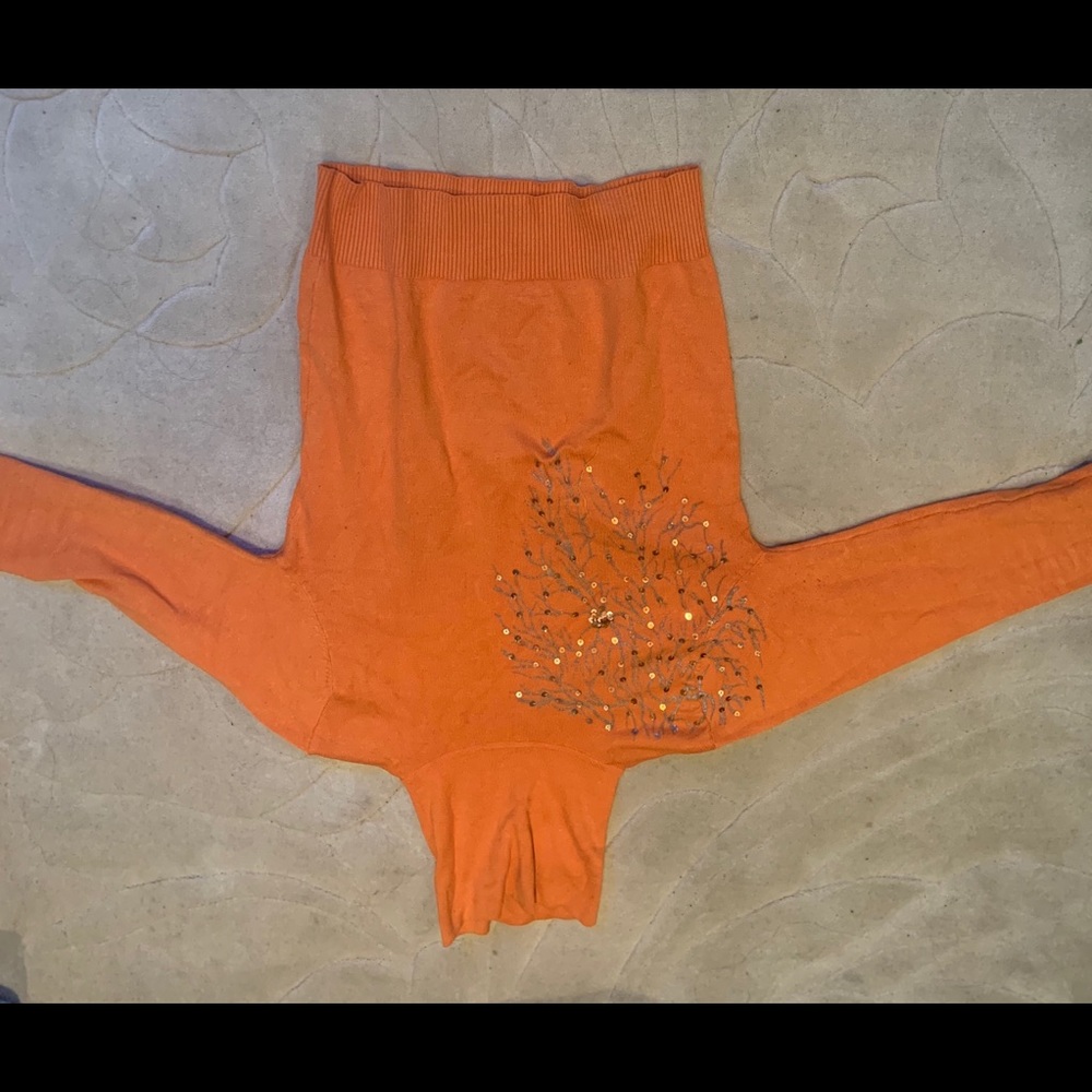 Orange turtle neck